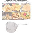 thumbnail image 3 of HUGFEGWE Frying Basket, Stainless Steel Long Handle Reusable Rust Resistant Fry Net, Deep Fry Basket Round Wire Frying Basket Reusable Rust Resistant Fry Net for Fish Chicken CA919-155246, 3 of 9