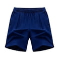 thumbnail image 4 of ZOYOEN Mens Athletic Shorts with Pockets- Built In Drawstring Elastic Waist Quick Dry Lightweight Workout Shorts Blue Size XL, 4 of 5