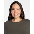 thumbnail image 4 of Terra & Sky Women's Plus Size Crewneck Tee with Short Sleeves, Sizes 0X-5X, 4 of 5