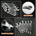 thumbnail image 4 of 1Pc 8-19 mm Tubing Ratchet Spanner Combination Wrench Ratchet Flex-head Metric Oil Flexible Open End Wrenches Tools Dropshipping, 4 of 6