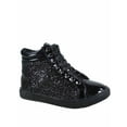 thumbnail image 1 of Sparkle-25 Women's Glitter Metallic Lace Up High Top Flat Fashion Sneaker Shoes, 1 of 2