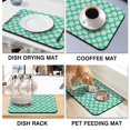 thumbnail image 4 of Washable Rubber Daisy Cute Floral Dish Drying Mats for Kitchen Counter Home Large Coffee Bar Pad Accessories and Decor for Utensils Stemware 18''x24'', 4 of 7