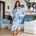 thumbnail image 4 of DISNIMO Kaftan Dress for Women German Shepherd Flower Print Plus Size V-neck Beach Cover up Batwing Sleeve Caftan Maxi Dresses Hawaiian Summer Long Swimsuit Cover Ups, 4 of 7