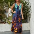 thumbnail image 4 of Halloween Ghosts Horror Pumpkin Art Sleeveless Dress Women's Summer Suit Dresses for Women 2025 Luxury Party Dress, 4 of 7