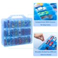 thumbnail image 2 of Estuche de almacenamiento KISLANE de doble cara, 48 compartimentos, azul, 2 of 7