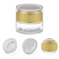 thumbnail image 5 of Unique Bargains 1 Pc Cylindrical Glass Dispensing Bottle for Bathroom 1.05oz Sand Gold Tone, 5 of 6