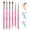 Pink, variant on MelodySusie 6Pcs Nail Art Brush Set, Professional Painting Tools with Liner Flat Angled Gel Carved Brushes and Dotting Pen for Home and Salon, Colorful