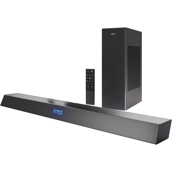 Philips Soundbar Wireless Subwoofer, Dolby Atmos DTS Play-Fi, AirPlay 2 & BT Support TAB8405