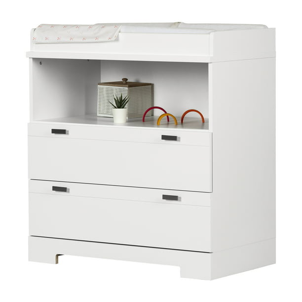 South Shore Reevo Changing Table With Storage White Walmart Com