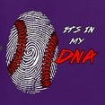thumbnail image 3 of Wild Bobby, Baseball Fingerprint It's In My DNA, Sports, Women Graphic Long Sleeve Tee, Purple, Large, 3 of 5
