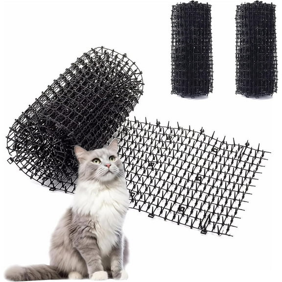 Toopify 13ft Scat Mat for Cats, Cat Scat Mat with Spikes Outdoor, Cat Spikes for Outside, Cat Deterrent Spikes (2 Pack 6.5ft)