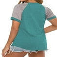 thumbnail image 2 of CHUANK Plus Size T Shirts for Women Color Block Tops Loose Tunics Tee Short Sleeve Blouses, 2 of 5