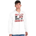 thumbnail image 5 of Only Lazy on Days that End in Y Funny Zip Up Hoodie Men's Women's Brisco Brands X, 5 of 6
