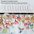 thumbnail image 6 of Spring Floral Shower Curtain, Colorful Humingbird Shower Curtain for Bathroom Pink Flower with Butterfly Fabric Shower Curtain Set with Hooks, 72x84 Inch, 6 of 6