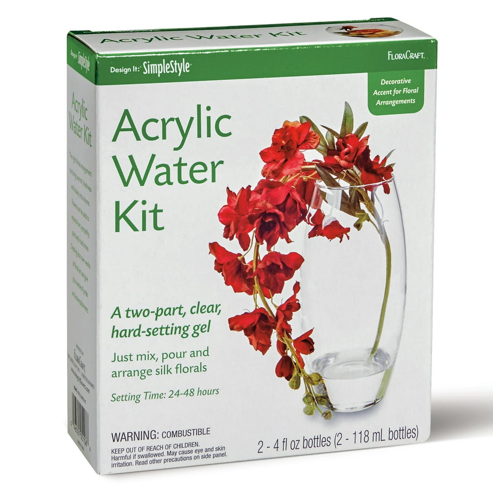 FloraCraft Acrylic Water TwoPart Simulated Water Kit 8 Ounce Walmart
