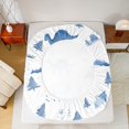 thumbnail image 5 of Manfei Cute Cartoon dinosaur Bed Sheets,Natural Mountain Pine King Sheets,Blue White Sheet Set For Boys,Breathable Home Decor,4pcs, 5 of 7