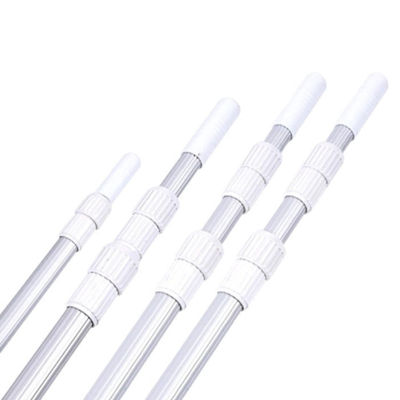 12ft Aluminum Telescopic Pool Pole, 2-Piece Adjustable Expandable Pool Rod, Universal Pool Accessories for Skimmer Net Brush Vacuum Head Pool Cleaning Tools