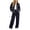 X09-2 Piece Set-Navy, variant on VBTAPA Fall Tracksuits for Women Lapel Collar Zip Up Jacket and Wide Leg Pants Sweatsuits 2 Piece Set Fashion Casual Sports Outfits L