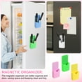 thumbnail image 5 of Uxcell 2Pcs Plastics Magnetic Pen Holder for Refrigerator, 2.24 x 1.06 x 4.72" Dry Erase Marker Holder for Whiteboard, Magnet Locker Organizer Accessories Pencil Cup, Blue, 5 of 7