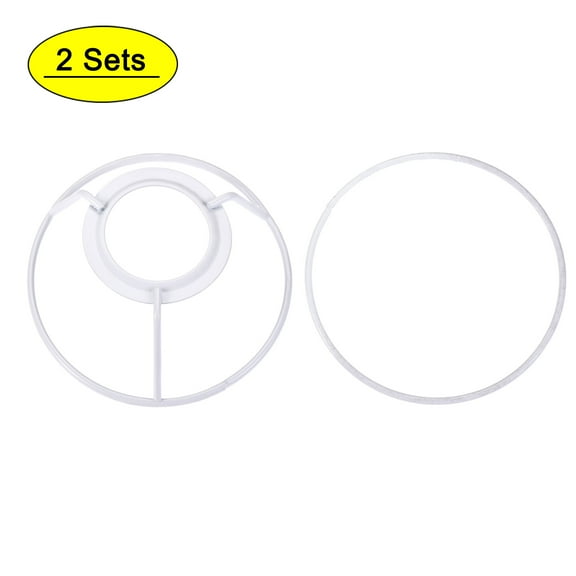 Uxcell Lampshade Holders Frames Lamp Shade Rings Baking Finish 4.33inch 2 Set