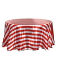 thumbnail image 6 of Efavormart 120" Red & White Stripe Satin Round Tablecloth Seamless Tablecloths For Wedding Party Event Decoration, 6 of 8