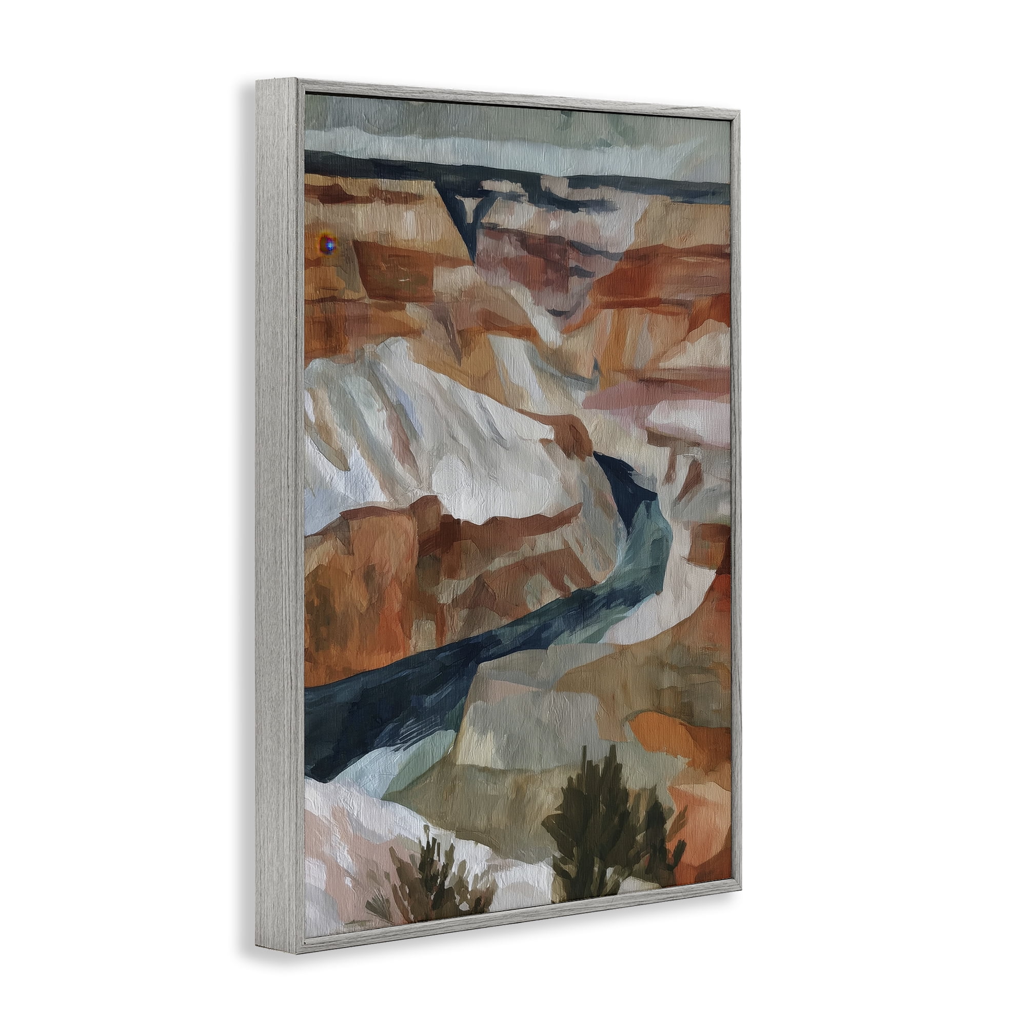 Stupell Industries Canyon Rim Textures Impression Gray Framed Giclee Art, design by Chromatic Storm Studio