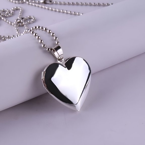 DESIGNICE Valentine Lover Gift Photo Frames Can Open Locket Necklaces Heart Pendant Necklace Jewelry for Women