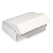 Pack Of 6, 12 X 9 X 3" White Gourmet Shipping Boxes Auto Lock Boxes 1-Piece W/Fold-Over Lid