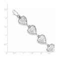 thumbnail image 2 of Sterling Silver Heart Bracelet - 11.7 Grams - 7 Inch - Lobster Claw - Measures 13mm Wide, 2 of 3