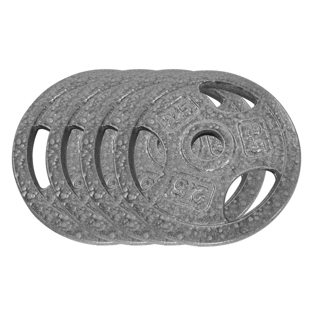 Cast Iron Weight Plates Set - 1" & 2" Options - Rubber Coated Grip Design - Standard Barbell Plates for Home & Commercial Gym Strength Training - Durable & Floor Friendly