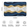 thumbnail image 3 of Blue Marble Gold Wave Pattern Bathroom Rugs Mat,Non Slip Microfiber Bathroom Rug,Rubber Backing,Soft Bathroom Mats for Bathroom Floor,Tub and Shower,17x27in(43x68cm), 3 of 5