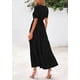 thumbnail image 2 of Vestido midi PRETTYGARDEN para mujer, casual, verano 2025, negro, 2 of 8