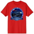 thumbnail image 5 of Polar Express Train Ride Logo Crew Neck Short Sleeve Red Women's T-shirt-Large, 5 of 7