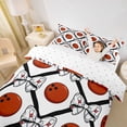 thumbnail image 3 of Castle Fairy Red Bowling Twin Duvet Cover, Sport Theme Bow Twin Bedding,2pcs,1 Duvet Cover and 1 Pillowcase, 3 of 6