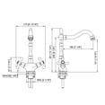 thumbnail image 4 of Novatto KAY NBPF-146BN Dual Knob Traditional Bar Faucet in Brushed Nickel, 4 of 8