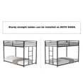 thumbnail image 5 of Twin over Twin Metal Bunk Bed for Kids and Adults, Heavy Duty Space-Saving Low Profile Bunk Bed Frame with Safety Guardrails & Ladder, Black, 5 of 10