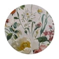 thumbnail image 4 of WYYP Flowers Wallpaper Round Tablecloth - Great for Home Kitchen/Parties/Holiday Dinner - 100% Polyester Fiber - Outdoor Fitted White, 4 of 8