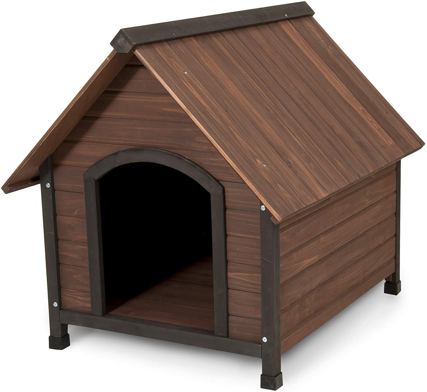 Aspen Pet Ruff Hauz Peak Roof Wooden Dog House Easy To Assemble