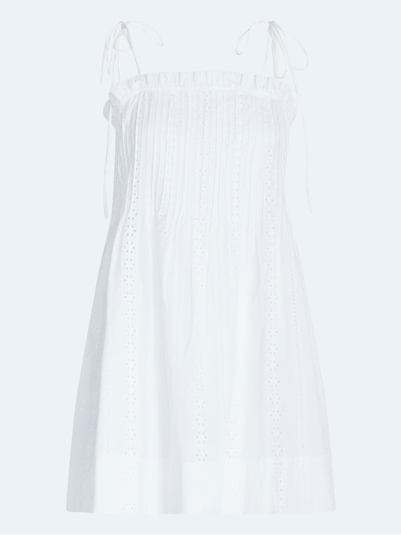 Free Assembly Women's Pintuck Cotton Eyelet Mini Dress, Sizes XS-XXL -  Walmart.com