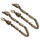 thumbnail image 2 of 2 pulseras vintage de cobre con forma de dragón para hombre y mujer: brazalete con cabeza de dragón y cadena de eslabones, joyería para fiestas., 2 of 7