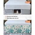 thumbnail image 7 of Turquoise Starfish Wrap Around Bed Skirts for King Bed 16" Drop,Bed Skirt with Adjustable Elastic Belt Dust Ruffle Bed Valance for Bedroom Hotel Ocean Nautical Seahorse Coral Shell Bed Frame Cover, 7 of 7