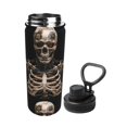 thumbnail image 2 of Yiaed Cyber Skeleton With Tattoos Print Sports Insulated Kettle Bottle Reusable Stainless Steel Insulated Cup, Outdoor Portable Casual Stainless Steel Insulation Cup, 2 of 7