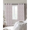 thumbnail image 2 of Blackout Curtains for Bedroom, Pink Spring Floral Room Darkening Window Drapes for Living Room, Elegant Watercolor Summer Botanical Thermal Insulated Grommet Curtains, 52x72 inch, 2 Panels, 2 of 9