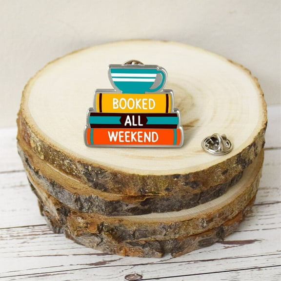 Booked All weekend Book Lovers Bookworm - Enamel Pin