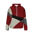 thumbnail image 4 of Mens Hooded Sweatshirts Color Block Casual Pullover Long Sleeve Hoodie With Pocket Sweatshirts, 4 of 4