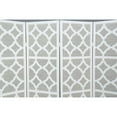 thumbnail image 2 of Roundhill Furniture Quarterfoil infused Diamond 4-Panel Room Divider in White, 2 of 5