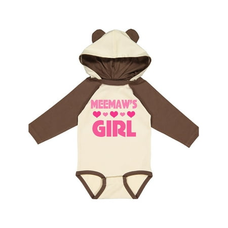 

Inktastic Meemaw Girl Granddaughter Gift Gift Baby Girl Long Sleeve Bodysuit