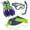 Translucent Violet Lime, variant on Rapido Boutique Collection Boys and Girls Kids Snorkel Set Jr Snorkeling Set Mask + Dry Snorkel + Adjustable Fins + Net Bag
