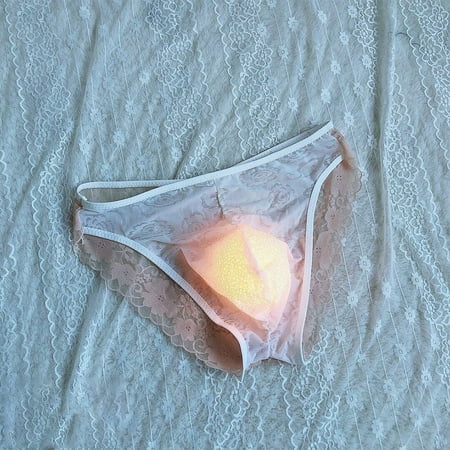

Sexy Men Lace Mesh Sheer Bulge Pouch Bikini Briefs Thongs Underwear Underpants