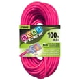 thumbnail image 1 of Prime  Neon Pink Flex Extension Cord, 100 ft., 1 of 1